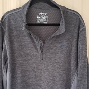Silver Bait Men's Gray Quarter-Zip Pullover. Size Large.